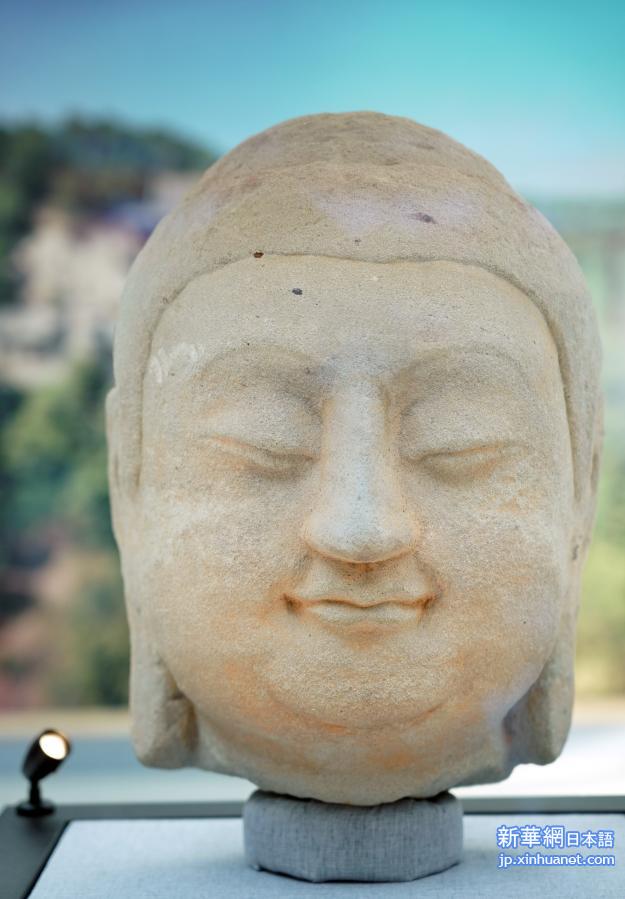 天竜山石窟から盗掘された仏頭、北京魯迅博物館に登場_新華網日本語