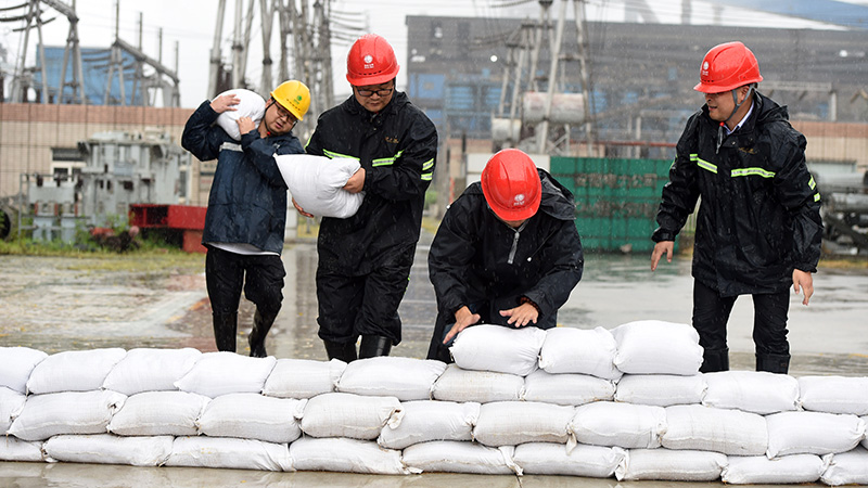 台風６号「インファ」の接近に警戒　安徽省馬鞍山市