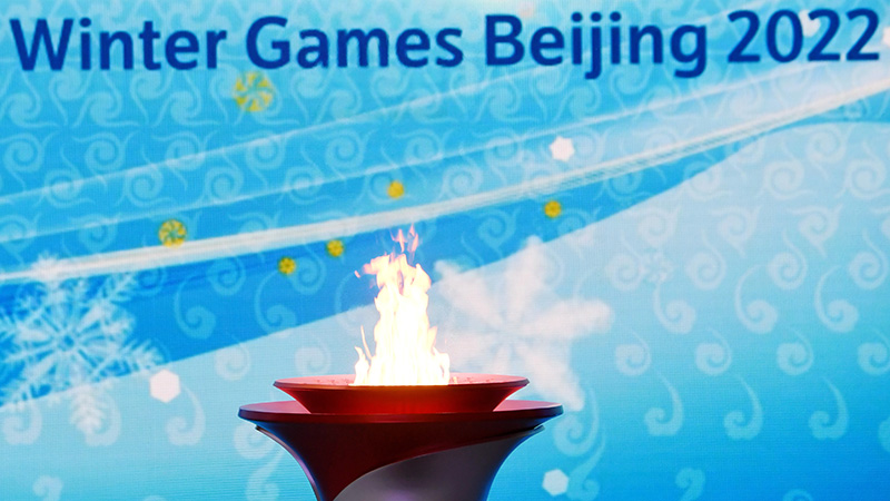 冬季五輪の聖火、北京に到着