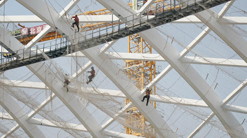 北京工人体育場の鋼構造物工事完了　２３年サッカーアジア杯で使用