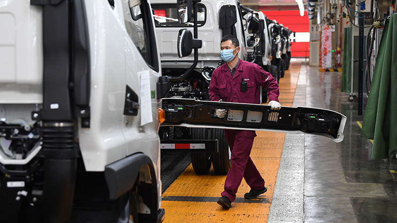コロナ対策と生産活動を両立しトラックを生産　安徽省合肥市
