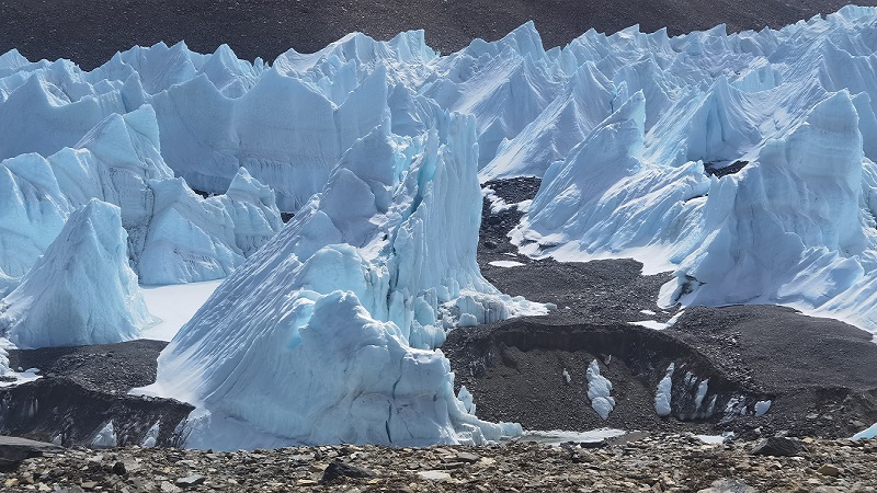 東ロンブク氷河で測量を実施　中國西蔵自治區