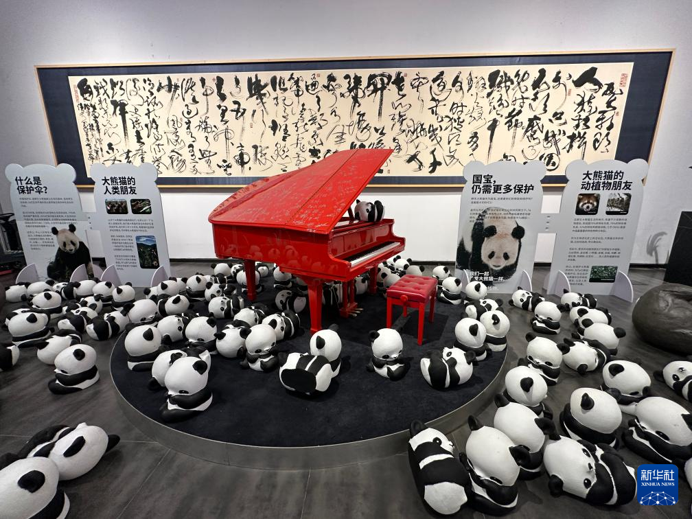 北京韓美林芸術館で特別展 紙製パンダ1864点が集結