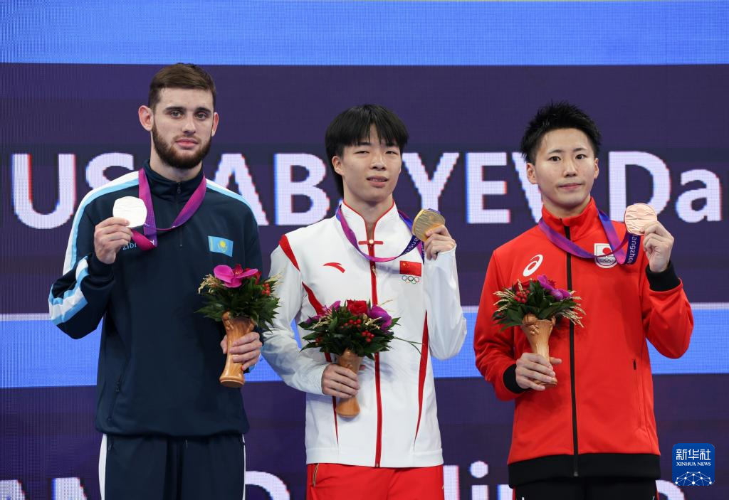 杭州アジア大会トランポリン男子、中国が金 日本は銅