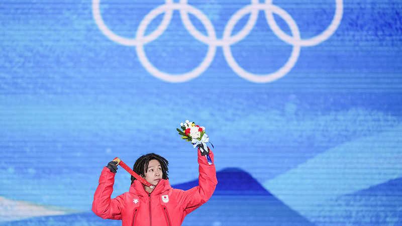 スノーボード男子ＨＰ、メダル授与式開催　北京冬季五輪